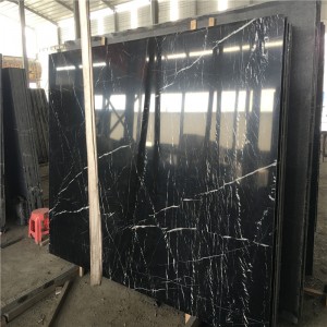 Đá cẩm thạch Nero Marquina sọc trắng