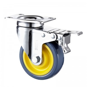 Medium Duty - Vỏ mạ Chrome với bánh xe TPE màu cam 1