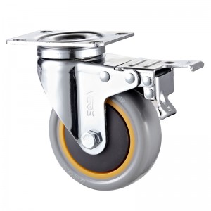 Nhiệm vụ trung bình - Vỏ mạ Chrome với bánh xe TPE màu cam