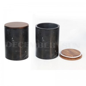 Bộ hộp đá cẩm thạch đen