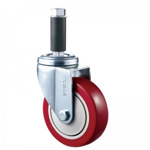 Medium Duty - Vỏ mạ Chrome với bánh xe Diamand TPE màu đỏ