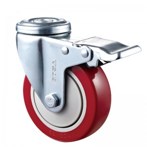 Medium Duty - Vỏ mạ Chrome với bánh xe Diamand TPE màu đỏ