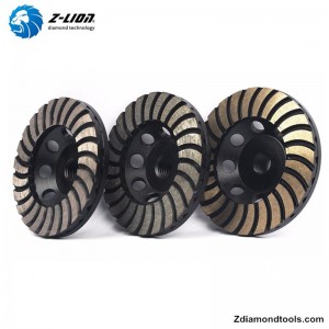 Bánh xe cốc kim cương turbo hai lớp ZL-17 cho đá granit