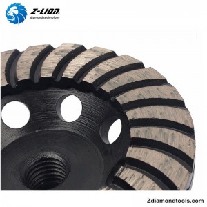 Bánh xe cốc kim cương turbo hai lớp ZL-17 cho đá granit