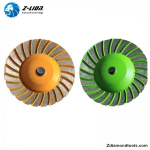 Bánh xe cốc kim cương ZL-21 4 inch cho đá, mài bê tông