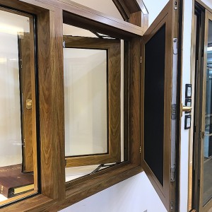 Tùy chỉnh hai hoặc ba theo dõi cửa sổ trượt màu đồng và khung cửa