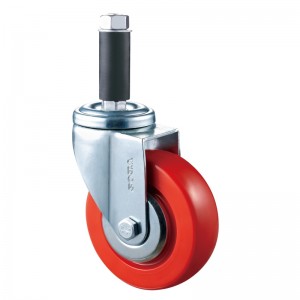 Medium Duty - Vỏ mạ Chrome với bánh xe TPE màu đỏ