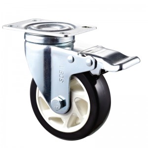 Medium Duty - Vỏ mạ Chrome với bánh xe Diamand TPE màu trắng