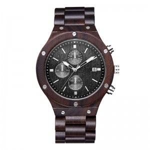 Hight-end Boutique Giải trí Unisex DIY Đàn ông tự nhiên Phụ nữ Black Sandal Wood Watch