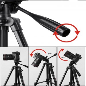 Chân đế video khóa nhẹ lật KINGJOY VT-860 với đầu ba chiều