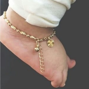 Đồ trang sức cho bé Quà tặng cho bé chuỗi chân 925 sterling bạc mắt cá chân cho bé