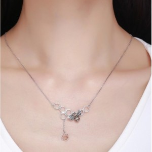 Mặt dây chuyền tổ ong bằng bạc 925 sterling 2020