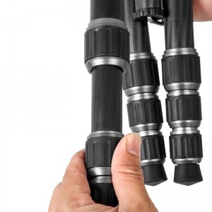 KINGJOY 5 phần Nhôm nhỏ gọn Có thể gập lại Khóa xoắn Máy ảnh Chân máy với Bộ đầu bóng để chụp ảnh