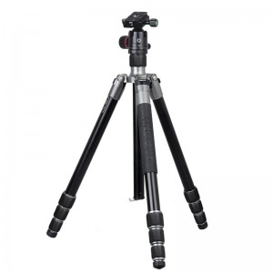 Kingjoy Bán chạy nhất Góc chụp thấp Khóa 4 phần Chân máy bằng nhôm với Đầu bóng trung tâm trọng lực thấp