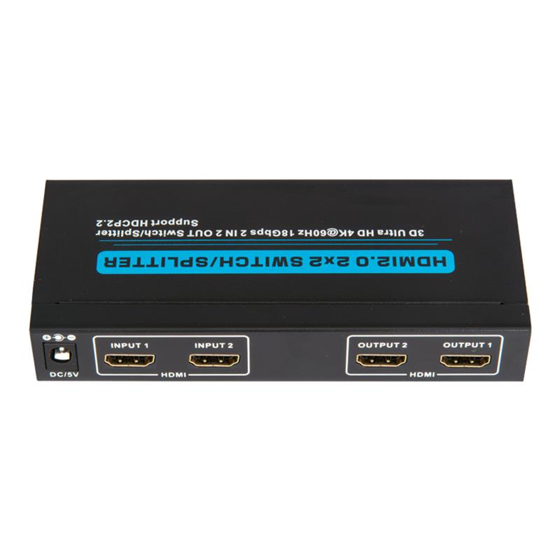 V2.0 HDMI 2x2 Switch / Splitter Hỗ trợ 3D Ultra HD 4Kx2K @ 60Hz HDCP2.2