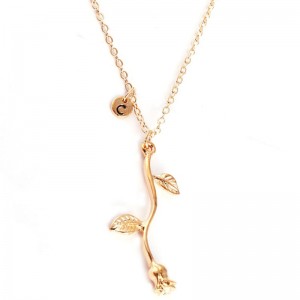 ROSE GOLD ROSE PENDANT GEMSTONE NỀN TẢNG PHỤ NỮ NỀN TẢNG 925