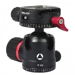 Đầu bóng có cấu hình thấp Kingjoy T10 với tấm phát hành nhanh toàn cảnh