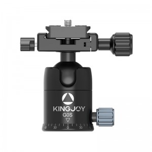 KINGJOY G0S thiết kế mới Đầu bóng xoay 360 độ với tấm phát hành nhanh arca swiss