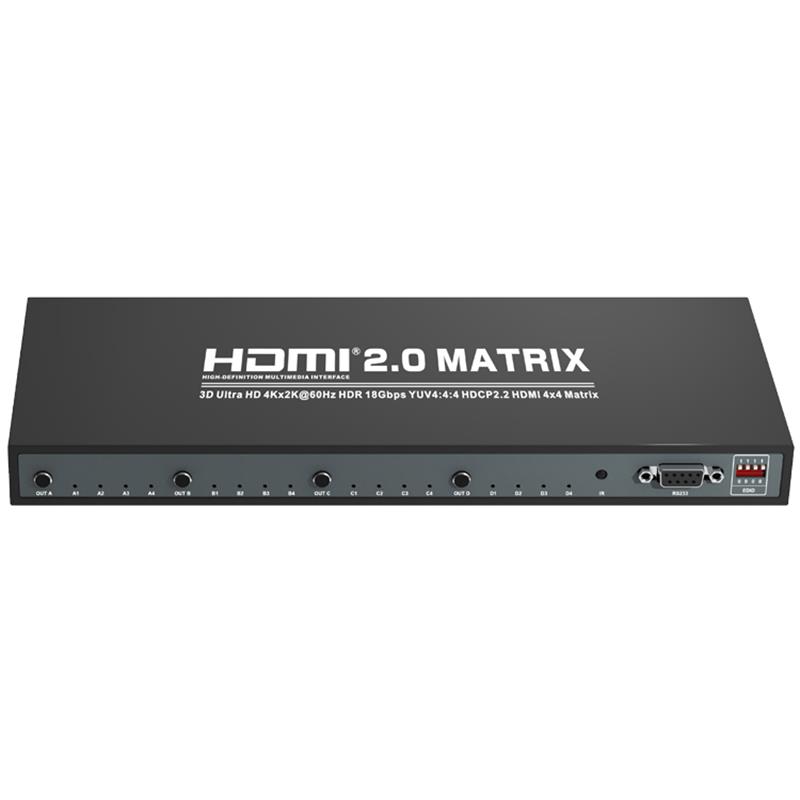 V2.0 HDMI 4x4 Matrix Hỗ trợ Ultra HD 4Kx2K @ 60Hz HDCP2.2 18Gbps