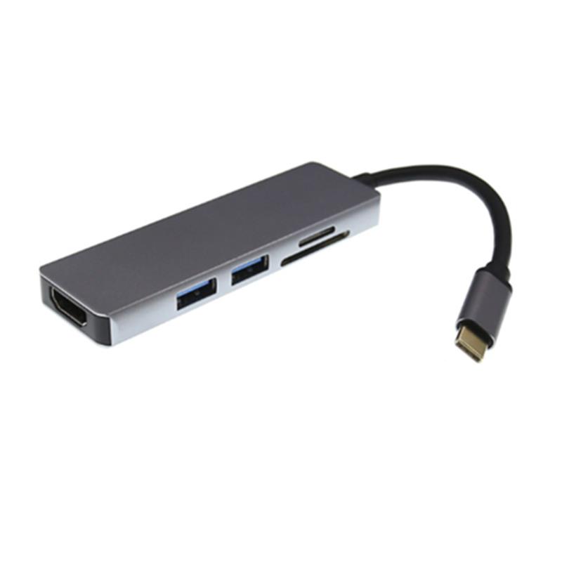 USB Type C To HDMI + 2 x USB 3.0 + Đầu đọc thẻ SD