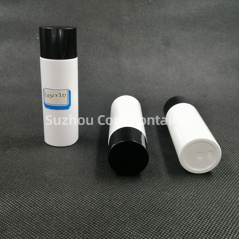 Cỡ cổ động 60ml 20mm Pet Vũ trụ nhựa chai với mũ lởm