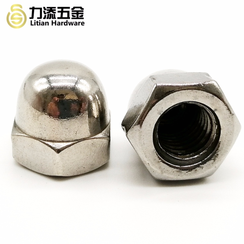 Đai ốc lục giác bằng thép không gỉ DIN1587 đầu tiên được đánh bóng bằng thép không gỉ