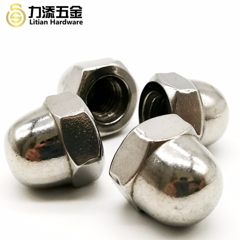 Đai ốc lục giác bằng thép không gỉ DIN1587 đầu tiên được đánh bóng bằng thép không gỉ