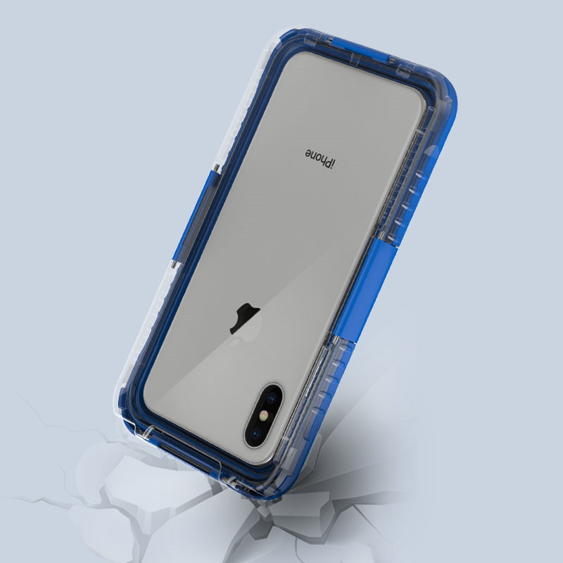 Ốp lưng điện thoại chống nước iphone XS Max ốp lưng di động chống nước ốp lưng (Blue)