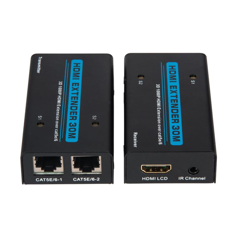 V1.3 HDMI Extender 30m trên cáp Dual cat5e \/ 6 Hỗ trợ Full HD 1080P