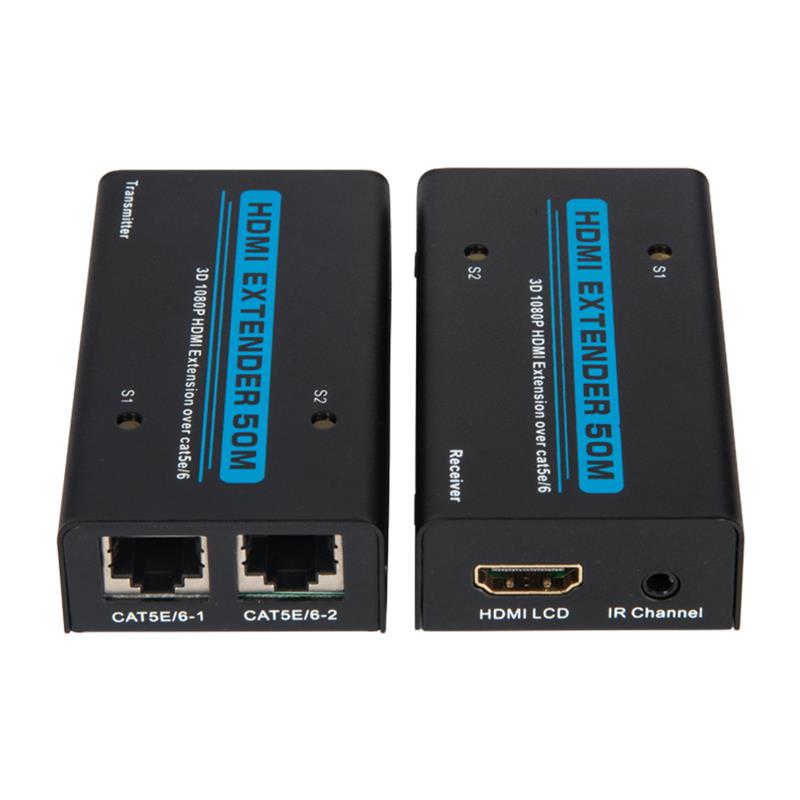 V1.3 HDMI Extender 50m trên Dual cat5e \/ 6 cáp Hỗ trợ Full HD 1080P