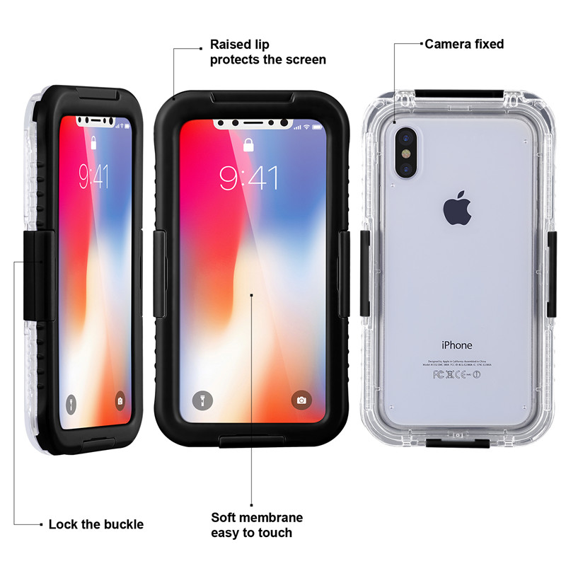Ốp lưng chống nước iphone XS vỏ chống nước Ốp lưng iphone chống sốc giá rẻ (Đen)