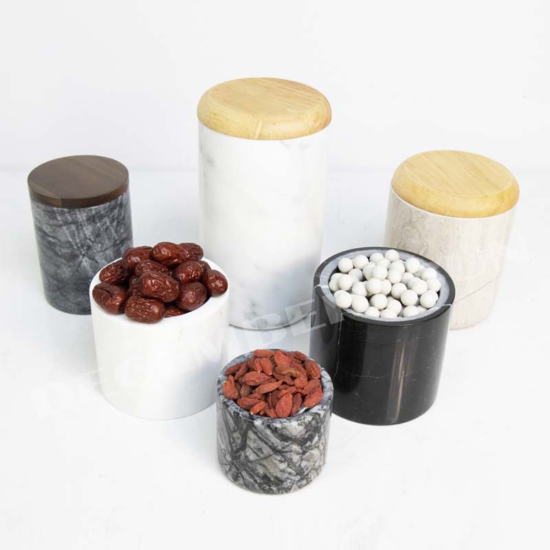 Bình đá cẩm thạch có nắp đồ dùng nhà bếp