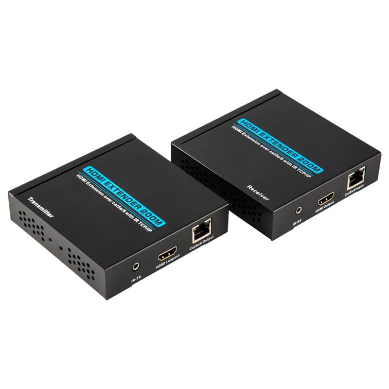 V1.3 HDMI Extender 200m trên cáp cat5e \/ 6 đơn Hỗ trợ Full HD 1080P POE