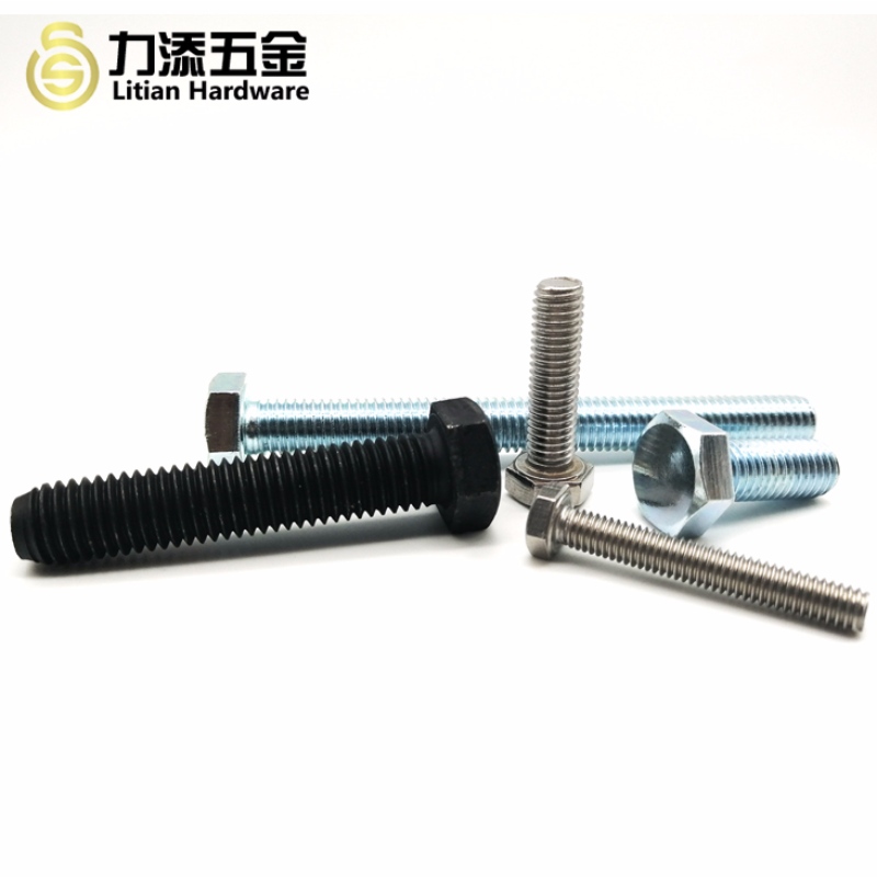 Thép carbon mạ kẽm và thép không gỉ kích thước khác nhau bu lông hex