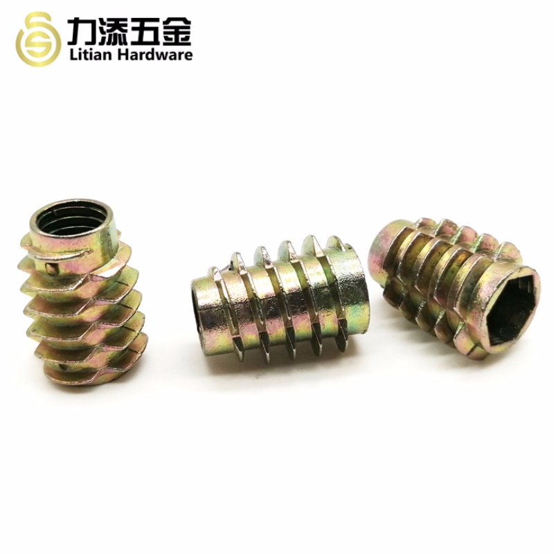 Hợp kim kẽm tùy chỉnh kích thước khác nhau chèn hạt gỗ cho đồ nội thất