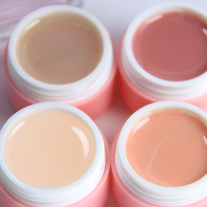 kamayi 8ml ngụy trang uv builder gel nghệ thuật móng tay mỏng nude thạch gel ngâm ngâm uv rõ ràng xây dựng gel 20 màu