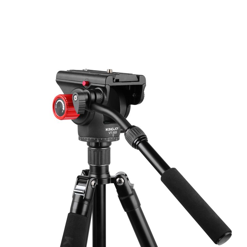 KINGJOY Video Pan Head nổi tiếng khác với các phụ kiện máy ảnh tấm phát hành nhanh để quay phim và phát sóng trực tiếp