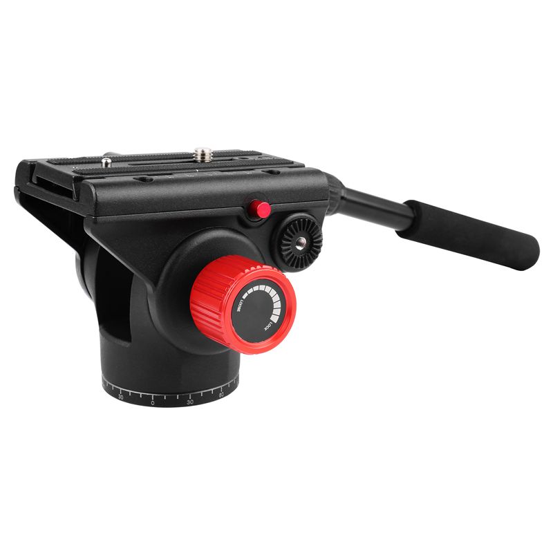 KINGJOY Video Pan Head nổi tiếng khác với các phụ kiện máy ảnh tấm phát hành nhanh để quay phim và phát sóng trực tiếp