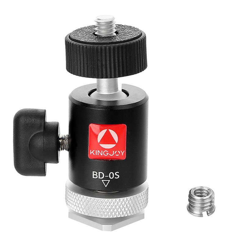 Bulông bóng mini KINGJOY với bộ chuyển đổi hotshoe