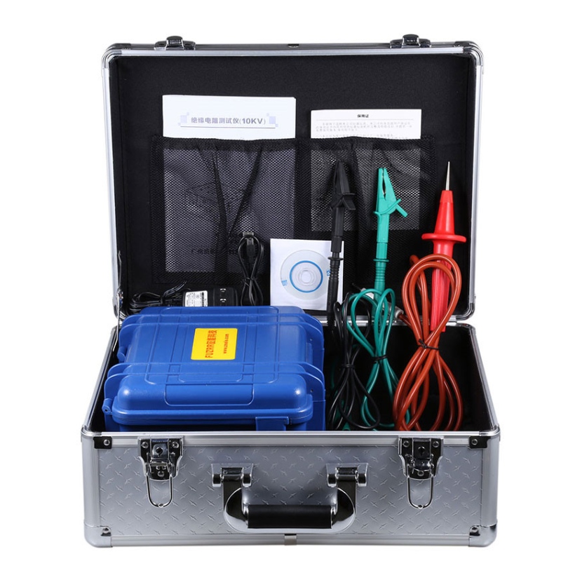 Thiết bị kiểm tra cách điện kỹ thuật số điện áp cao 10KV đến 1000G Ohm với đồng hồ vạn năng với USB