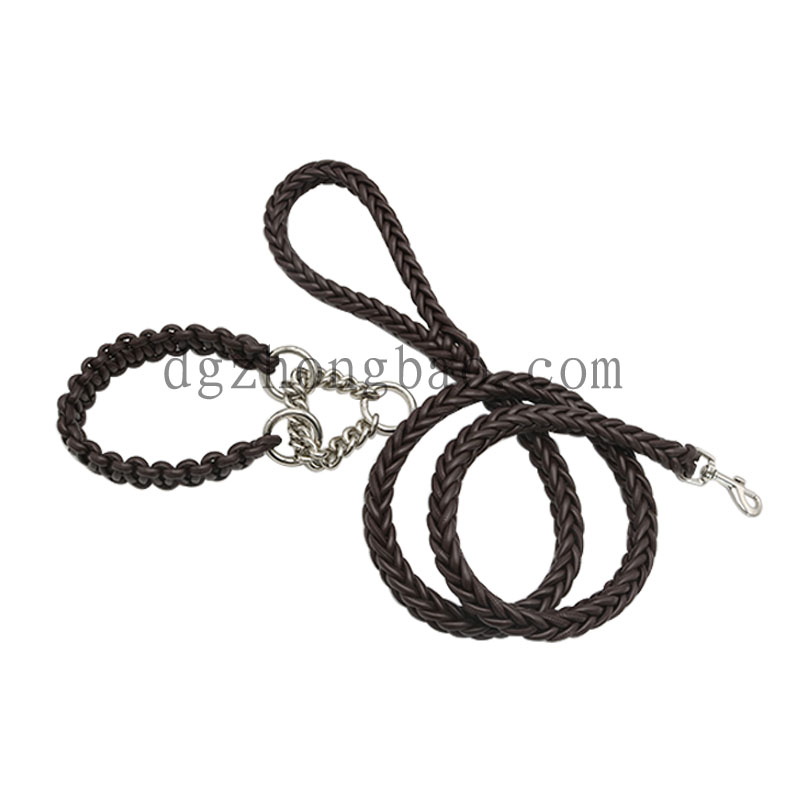 Dây xích bằng da màu nâu sẫm