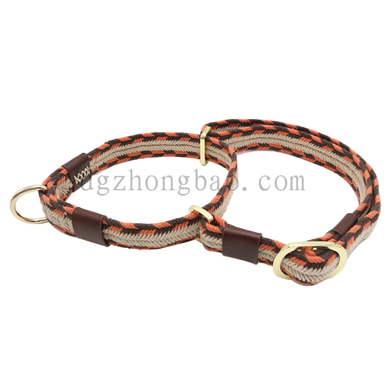 Pet vòng cổ và dây buộc màu tương phản đan thuận tiện