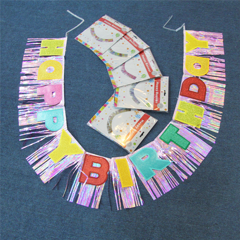 Bộ trang trí trang trí Tiệc sinh nhật vui vẻ cờ bạc và Phoobooth