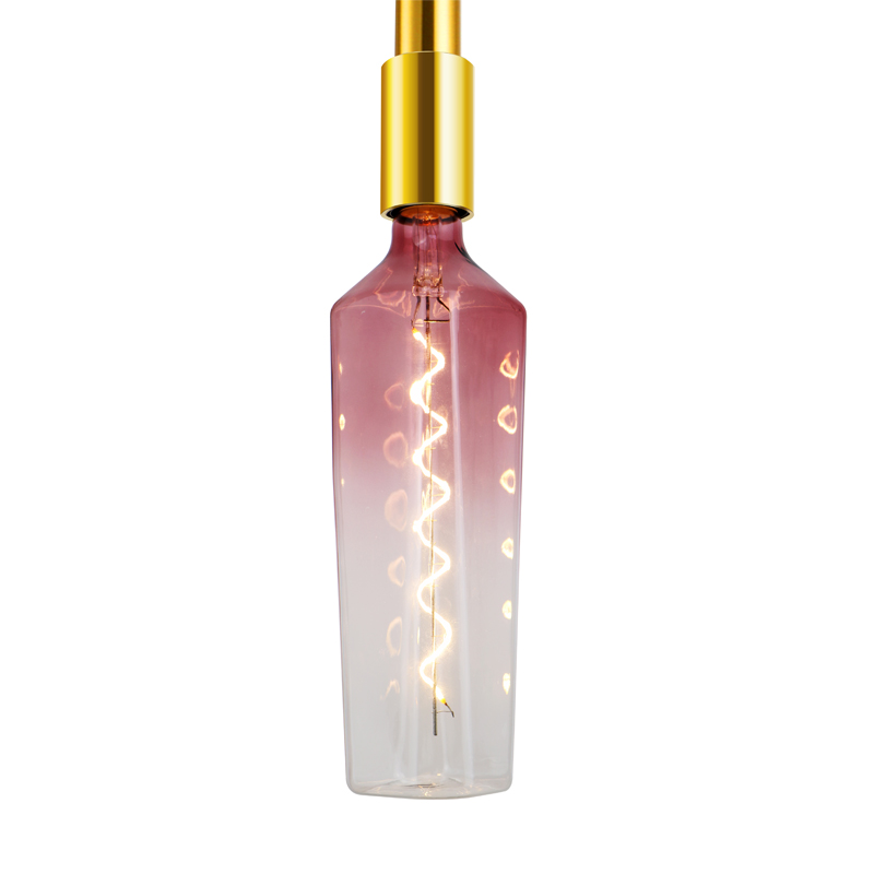 Whiskey Gradient màu hồng 4w hình dạng chai nhiều màu sắc trang trí thời trang led dây tóc xoắn ốc ánh sáng