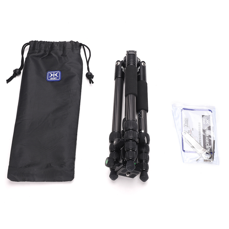 DIat CM225A + DHS-5 Professional linh hoạt sợi carbon xách tay camera mini giá đỡ ba chân