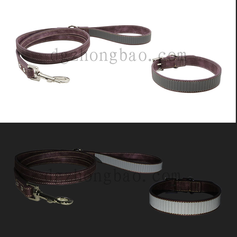 Pearl Powder PU Leather Pet Cổ áo