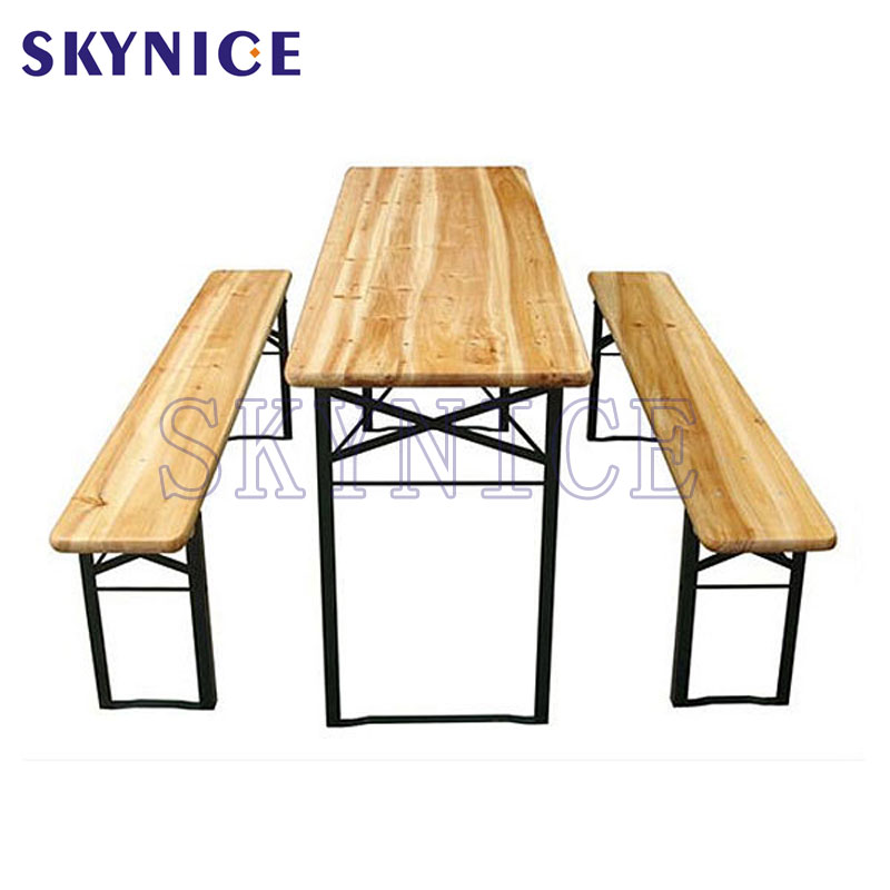 Thời trang Phổ biến Vườn chịu thời tiết Có thể gập lại Bàn bia bằng gỗ