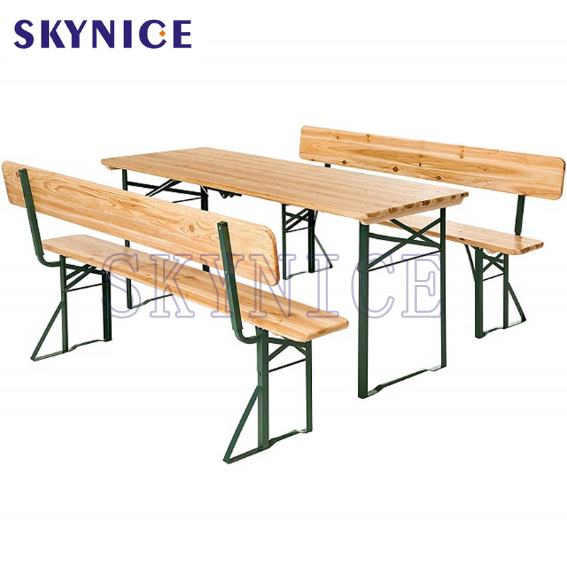 Lều bia đặt với tựa lưng thoải mái và bàn gấp