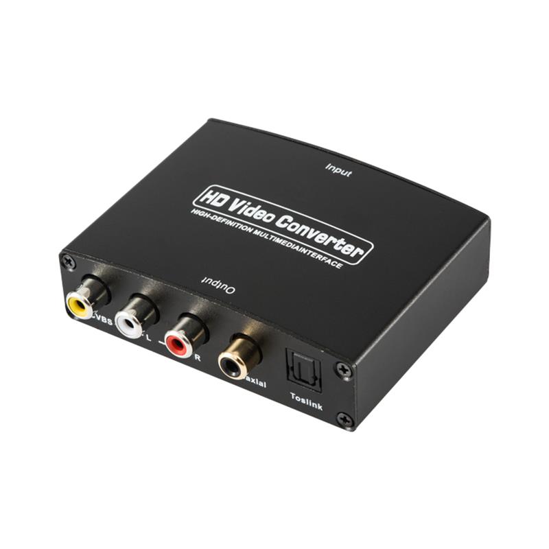 HDMI TO AV + Bộ chuyển đổi âm thanh kỹ thuật số Tự động mở rộng 1080P