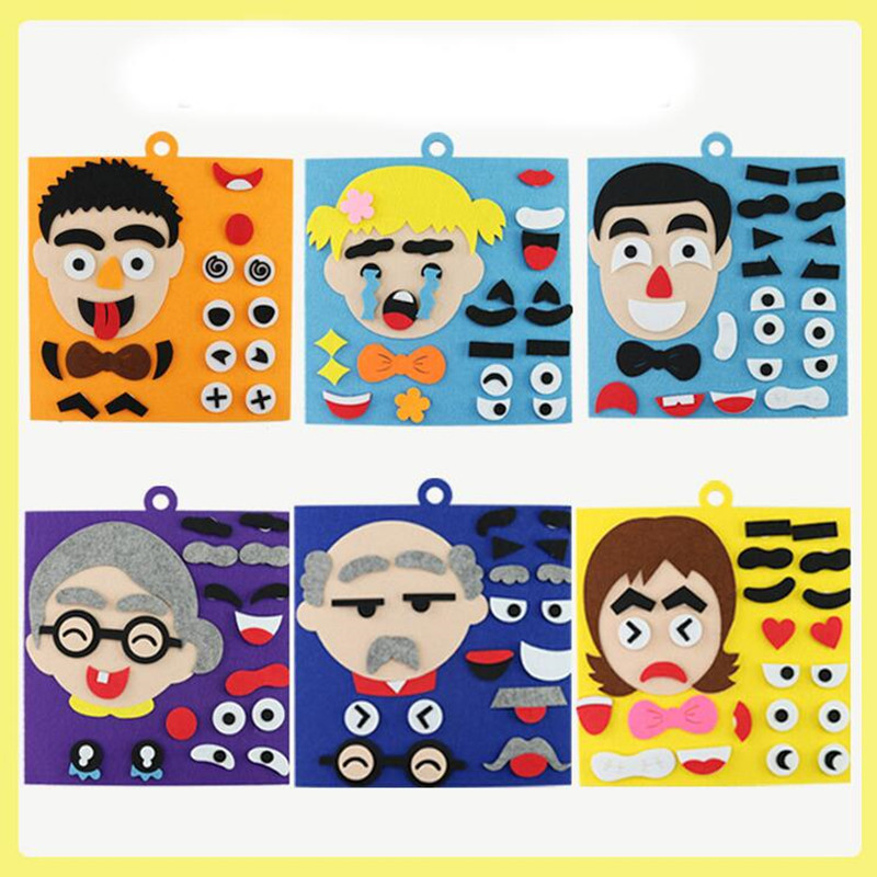 Mềm mại Cảm thấy giáo dục sớm Tự làm thủ công Vải không dệt Vải nỉ Trang trí mặt cho trẻ em